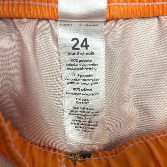 NWOT Carter's 24mo Orange Swim Shorts with Nautical Design. Offers welcome! - Picture 4 of 8
